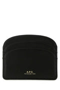Women's Leather Card Case Black Vache Cases