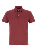 Men's Polo Shirt Purple Cotton Elastane