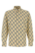 Men's Check Cotton Shirt Beige