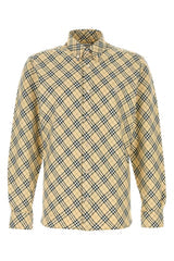 Men's Check Cotton Shirt Beige