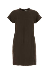 Women's Corto Dress Brown Viscose Linen