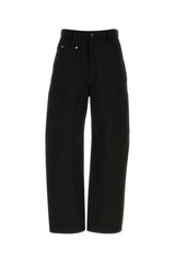 Men's Trousers Cargo Black Cotton
