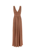 Women's Pleated Georgette Dress Pink Polyester