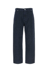 Men's Embroidered Stretch Denim Jeans Indigo Greggio