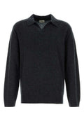 Men's Polo Sweater Navy Cashmere
