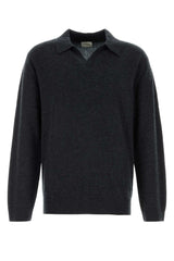 Men's Polo Sweater Navy Cashmere
