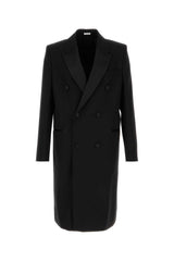 Men's Evening Coat Black Twool Dtsilk Fviscose
