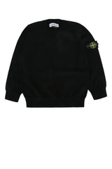 Boys' Crew Neck Black Sweater Knit