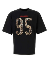 Men's Black Cotton Oversize T-Shirt Exterior