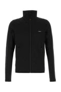 Men's Stretch Pile Sweatshirt Black Polyester Elastane Sweater