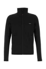 Men's Stretch Pile Sweatshirt Black Polyester Elastane Sweater