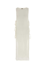 Women's Cover Dress White Organic Woven Linen