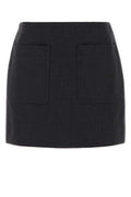 Women's Skirt Gray Cotton Viscose Nylon