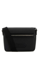 Men's Grain Crossbody Bag Black Calf