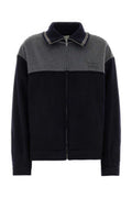 Women's Two-Tone Velour Jacket Navy Virgin Wool Cashmere