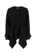 Women's Viscose-Cotton Blend Jacket Black