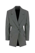 Women's Stretch Wool Blend Blazer Gray Virgin Cotton Blazers