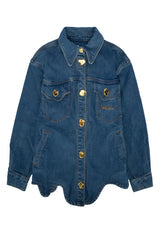 Boys' Gold-Button Denim Jacket Blue