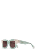Women's Chunky Acetate Square Sunglasses Green Frame Plastic