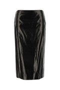 Women's Silk Canvas Skirt Black Nylon
