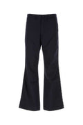 Men's Cotton Flared Trousers Navy