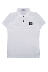 Boys' Polo White Elastane Cotton