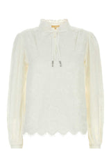 Women's Lace Cotton Blouse White Sweater