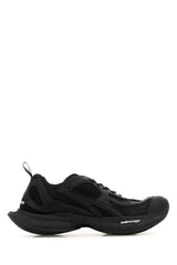 Men's Black Mesh And Rubber Circuit Sneakers