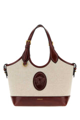 Women's Tote Beige Fabric Calf