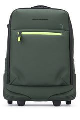 Unisex Rolling Backpack Trolley Green Nylon