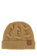 Women's Chain Wool-Knit Beanie Camel