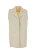 Women's Armhole Vest Ivory Viscose Linen Vests