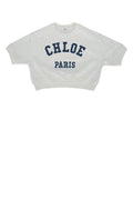 Boys' Dete Sweatshirt White Cotton Sweater