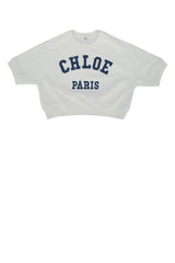 Boys' Dete Sweatshirt White Cotton Sweater