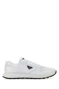 Men's White Nylon And Leather Prax 2.0 Sneakers Bianconero Poliammidericiclata-Vitello