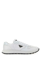 Men's White Nylon And Leather Prax 2.0 Sneakers Bianconero Poliammidericiclata-Vitello