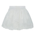 Boys' Popeline Skirt White Fod Ricamo