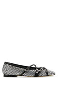 Women's Mach&mach Square Ballet Flat Black Fabric