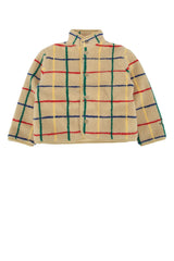 Boys' Stripes Jacket Beige Fleece