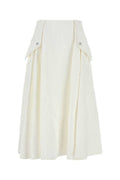 Women's Bianca Skirt White Viscose Acetate