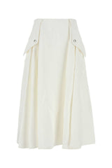 Women's Bianca Skirt White Viscose Acetate