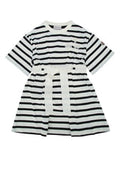 Boys' Striped Cotton-Viscose Dress White