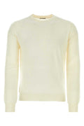 Men's Virgin Wool Crew-Neck Sweater Ivory