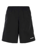 Men's Long Boxer Swimming Shorts Black Polyamide Elastane Swimwear