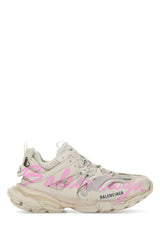 Women's Track Sneaker Beige Polyurethane Polyester