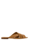 Women's Biscuit Suede And Leather Slippers C800bis Flat Shoes