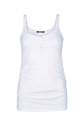 Women's Debardeur Tank Top White Principal Cotton Sweater
