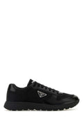 Men's Black Nylon And Leather Prax 2.0 Sneakers Nero Recycledpolyamide-Calfleather