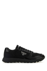 Men's Black Nylon And Leather Prax 2.0 Sneakers Nero Recycledpolyamide-Calfleather