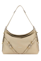 Women's Voyou Shoulder Bag Beige Calf Leather